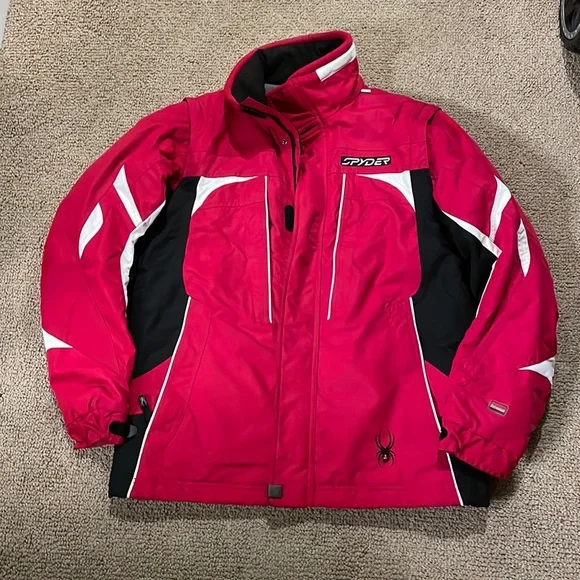 Spyder Pink Mens Ski Jacket Spyder Vertex Jacket Black Ski Jackets